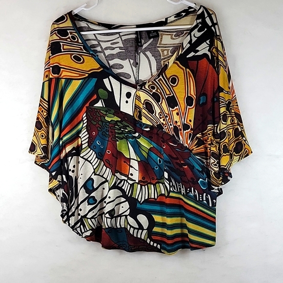 New Directions Batwing Sleeve Butterfly themed Top SizeM - Picture 1 of 7